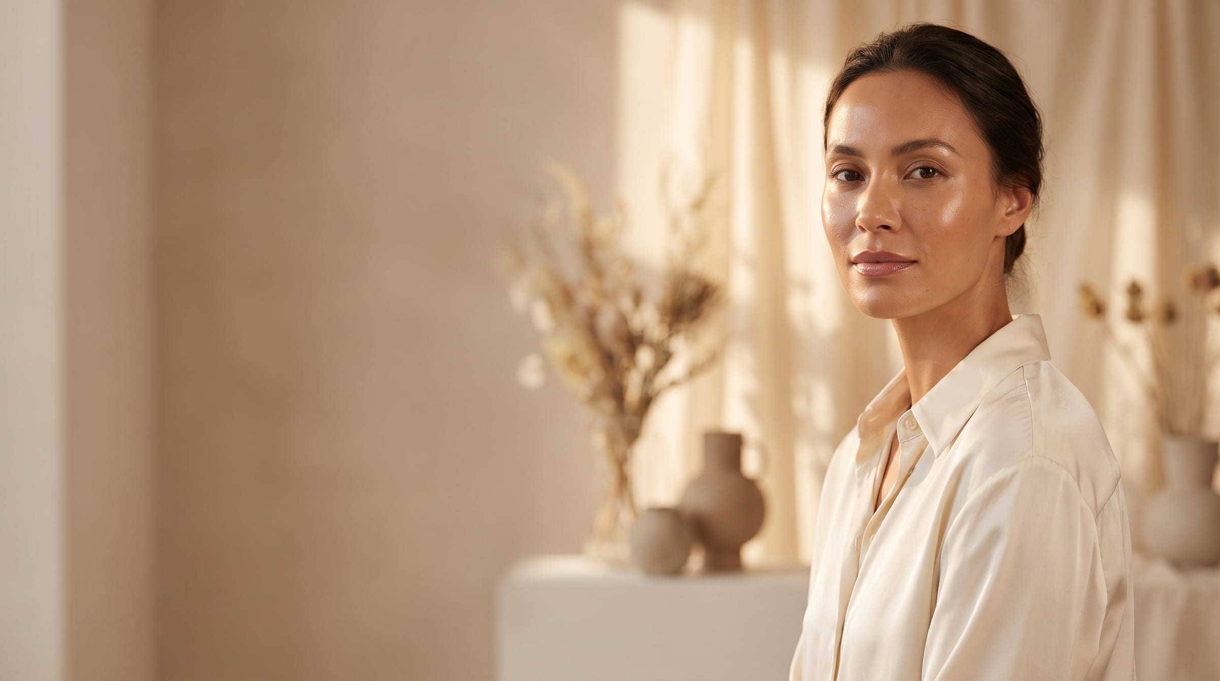 The serene, light-filled interior of Skin Health & Beauty Clinic